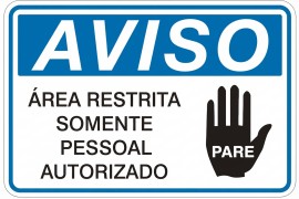 Placa de Aviso - AV63