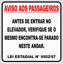 Placa de Elevador - PEL01