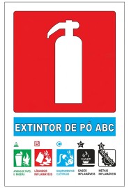 Placa de Sinaliza��o de Seguran�a - E p� abc