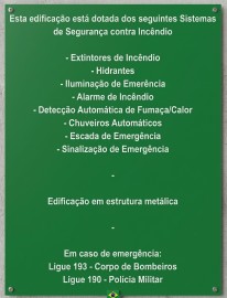 Placa de Sinaliza��o Complementar de Indica��o de Sistemas de Seguran�a contra Inc�ndio - M1