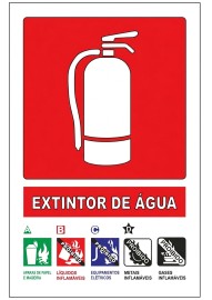 Placa de Sinaliza��o de Seguran�a - E agua